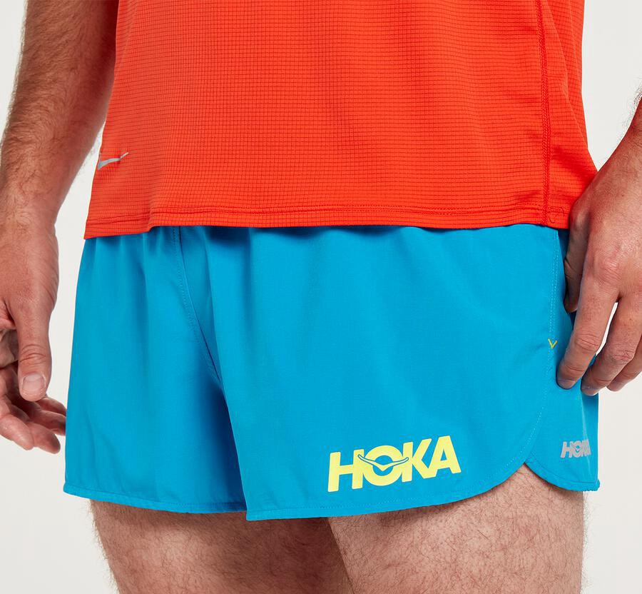 Hoka One One Şort Erkek Mavi - Performance - WL5413678